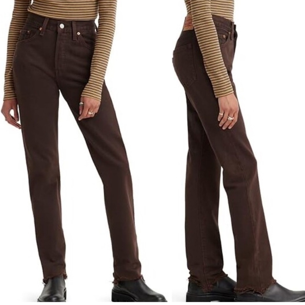 Levi's 501 Straight Leg Jeans (Brown)